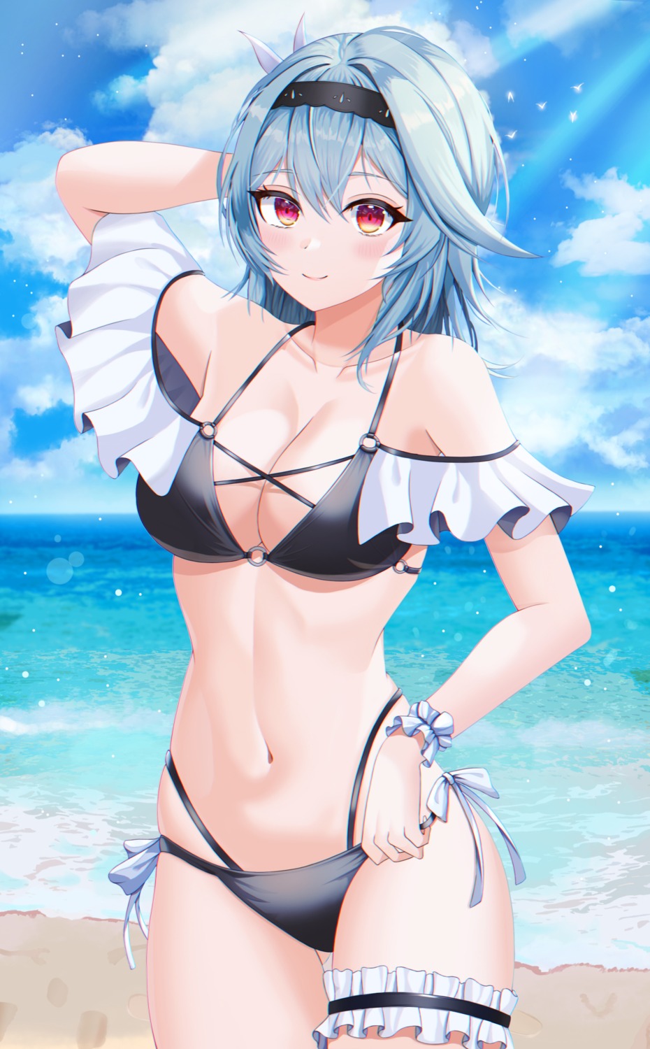 Nersiyan Genshin Impact Eula Bikini Garter Swimsuits Yande Re